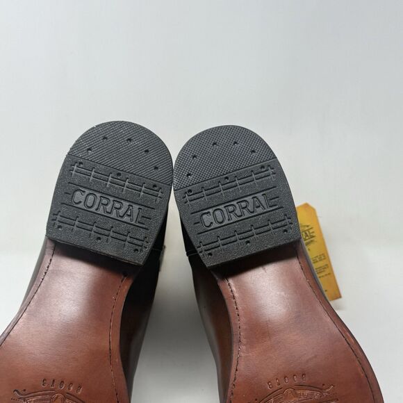 Corral A4068 Cowboy Roper Boots Mens 11.5 EE Brown Cow Leather Mid Calf Western - Picture 14 of 15